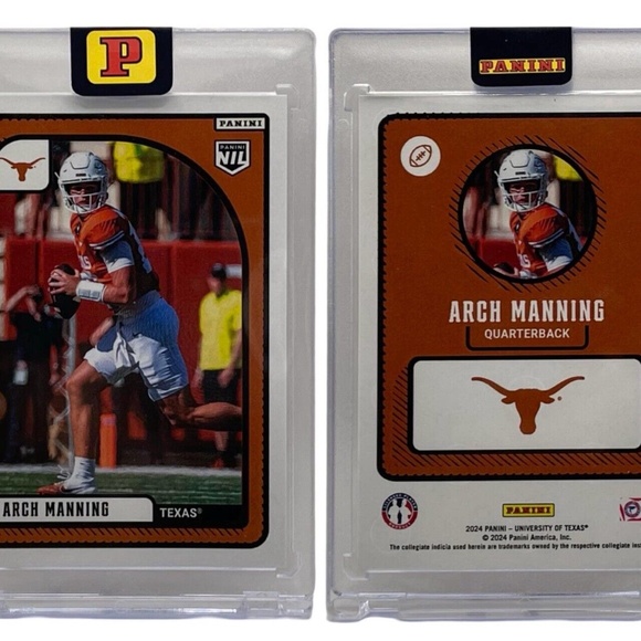 2024 Panini NIL #53 ARCH MANNING Texas Longhorns Football ROOKIE CARD - Picture 3 of 3